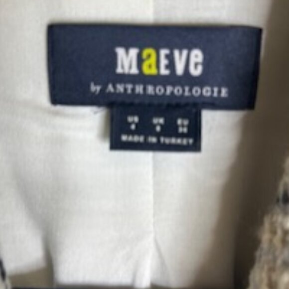 Anthropologie Black and White Tweed Long Vest - Picture 5 of 5